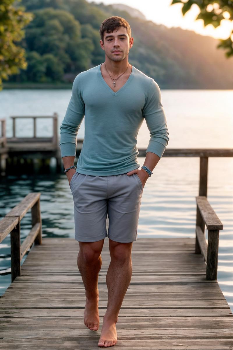 00003-1886482740-full shot photo of dantaiperson  _lora_dan_tai-09_0.8_ walking on a pier, wearing a well-fitted tight teal v-neck shirt, wearing.png